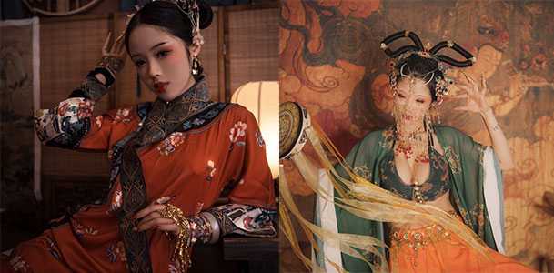 『精品写真』稀有贵圈Cosplay 推特女神 【钛合金TiTi 】 画中仙  极品玉妃旗袍 超强合集