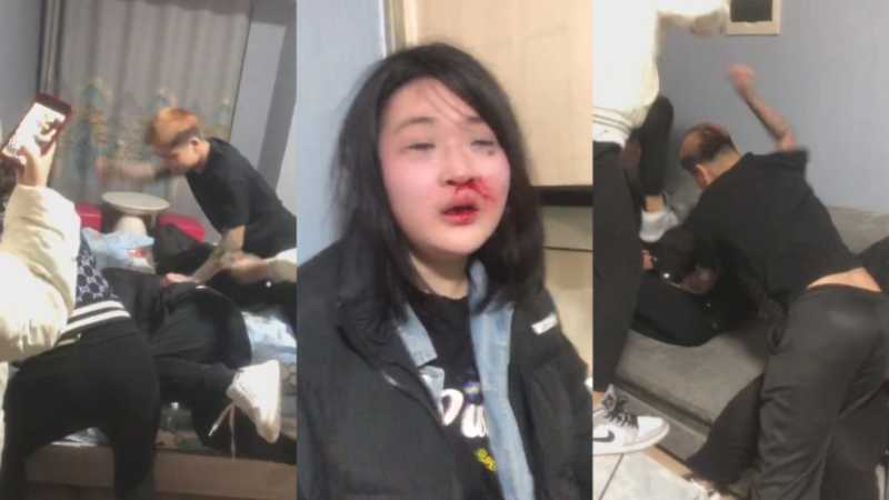 让你不要乱说话 这下好了吧！两男两女因嘴欠招来一群精神小伙小妹群殴五分钟之久